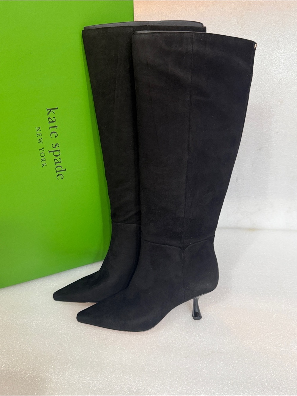 Kate Spade New York Women's Adele Suede Tall Boot black 5.5
